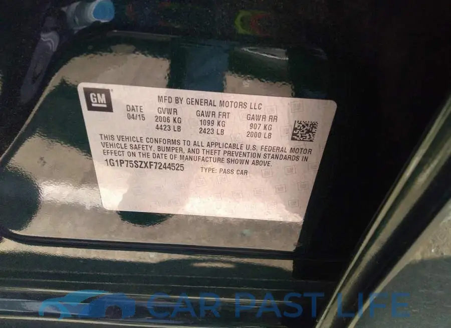 1G1P75SZXF7244525# 9
