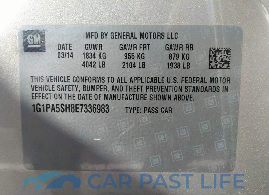 1G1PA5SH8E7336983# 9