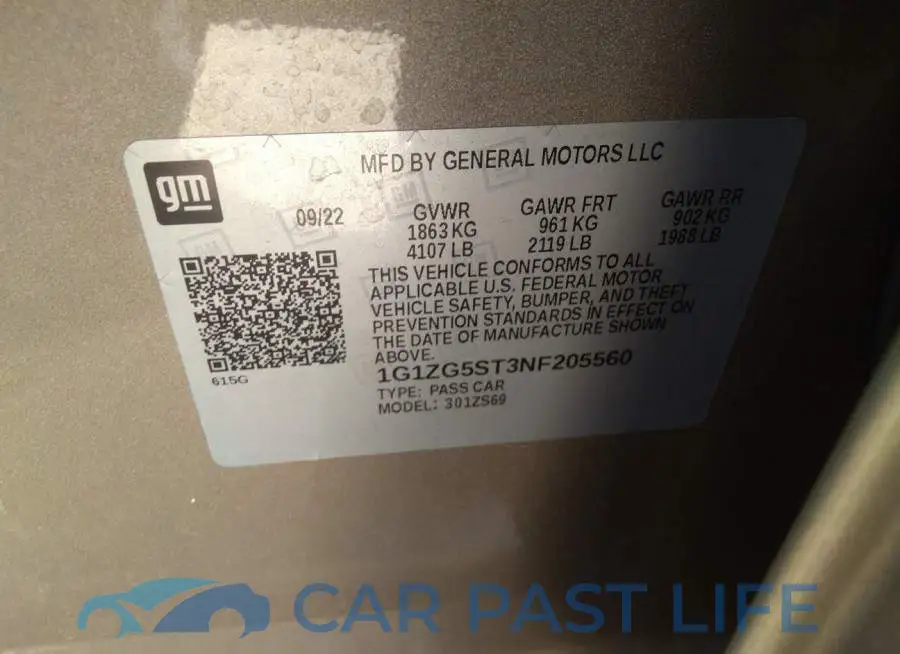 1G1ZG5ST3NF205560# 9