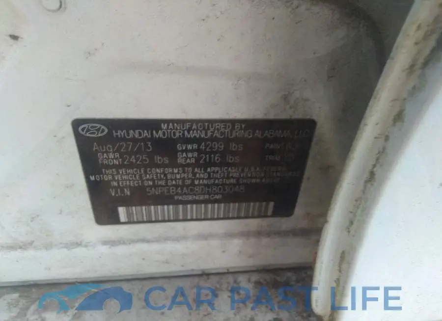 5NPEB4AC8DH803048# 9
