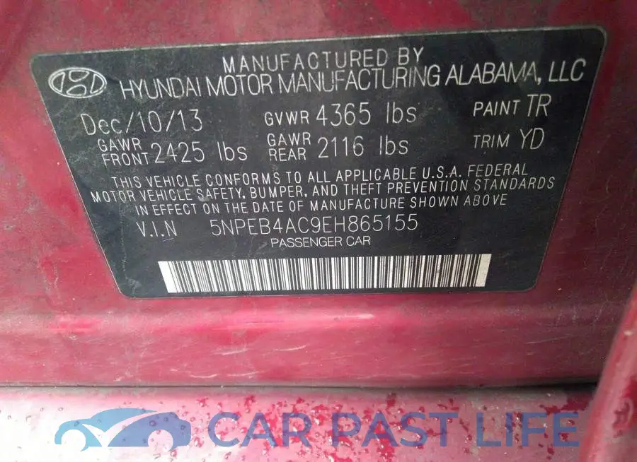 5NPEB4AC9EH865155# 9