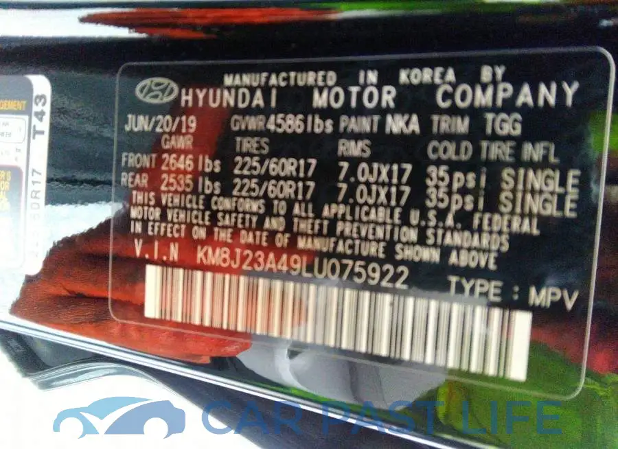 KM8J23A49LU075922# 9