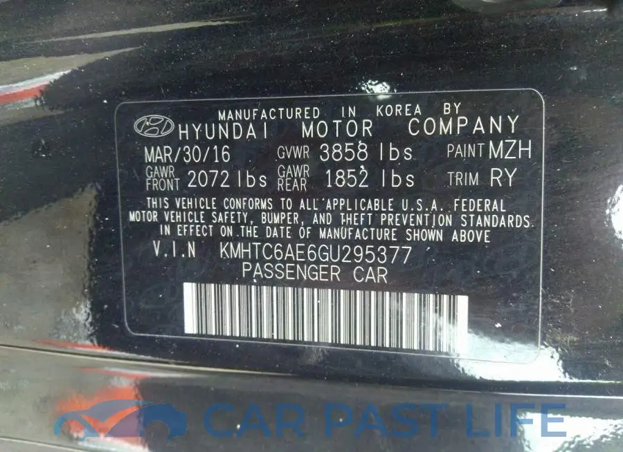 KMHTC6AE6GU295377# 9