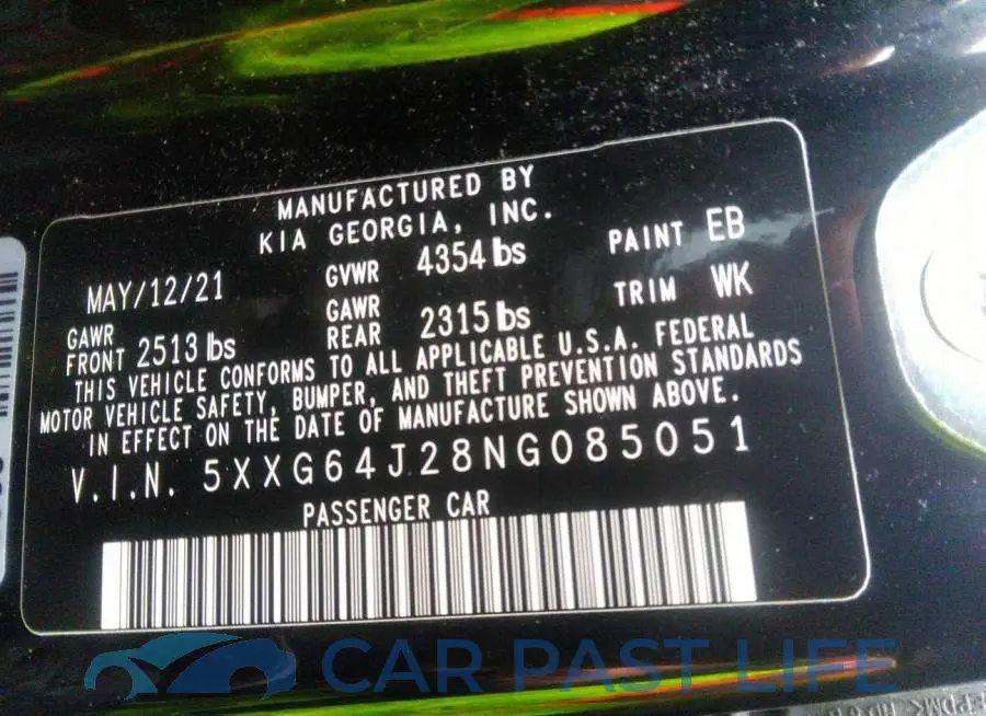 5XXG64J28NG085051# 9