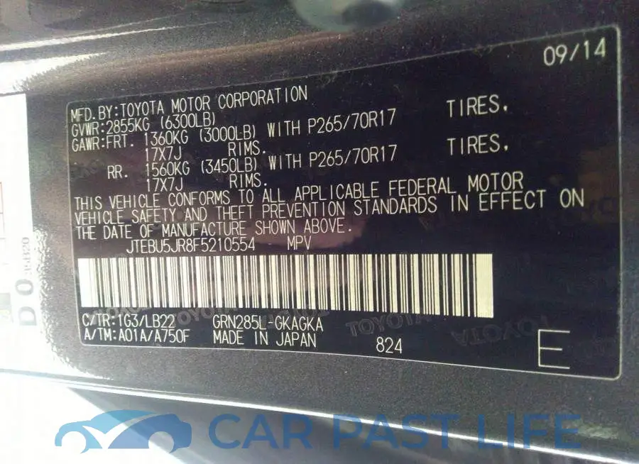 JTEBU5JR8F5210554# 9