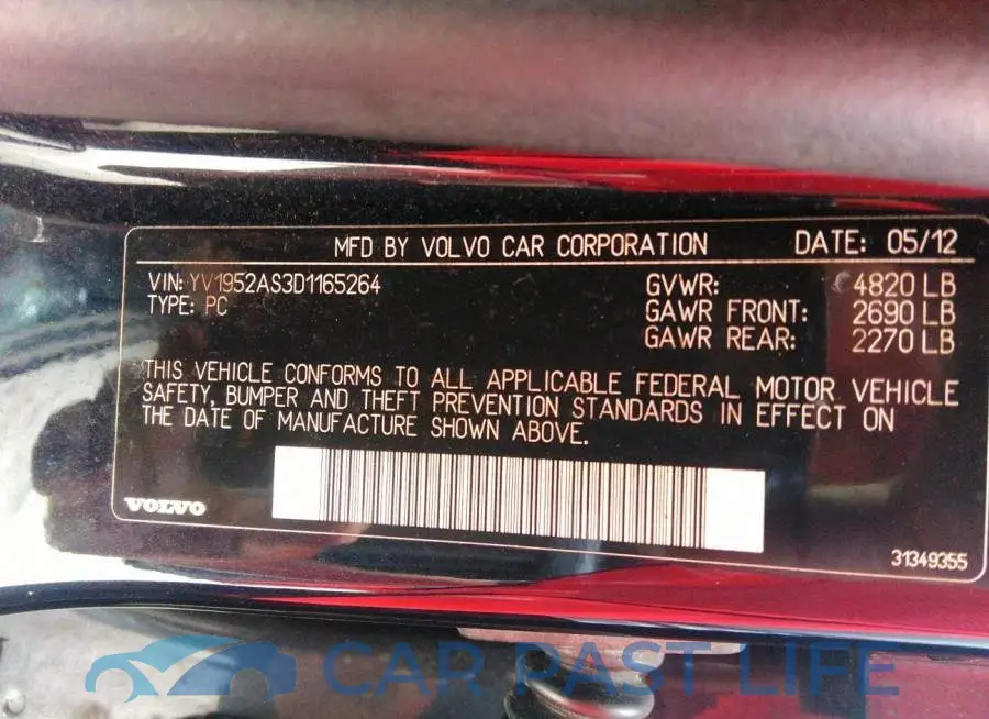YV1952AS3D1165264# 9