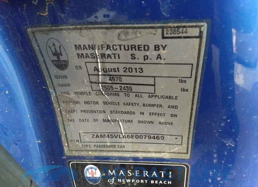ZAM45VLA6E0079469# 9