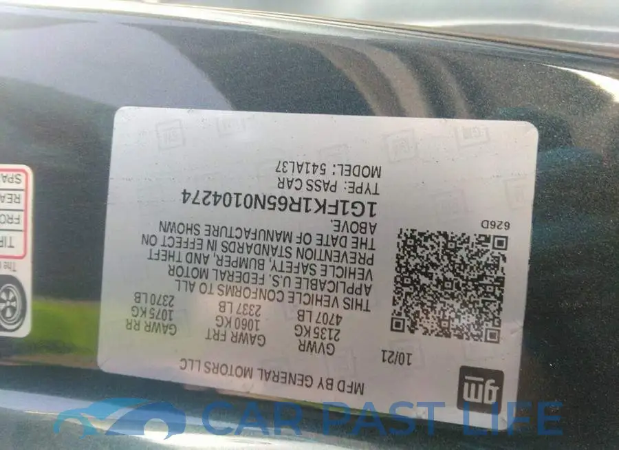 1G1FK1R65N0104274# 9