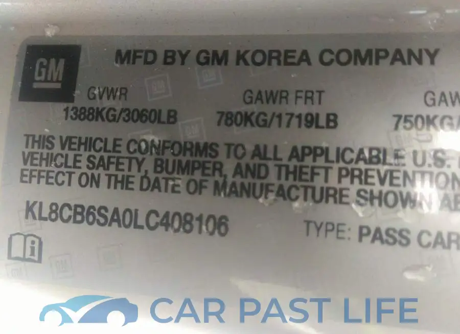 KL8CB6SA0LC408106# 9