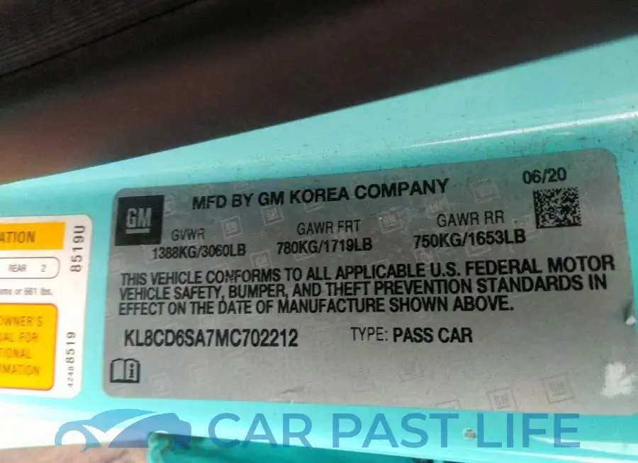 KL8CD6SA7MC702212# 9