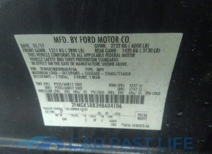 2FMGK5B83HBA04106# 9