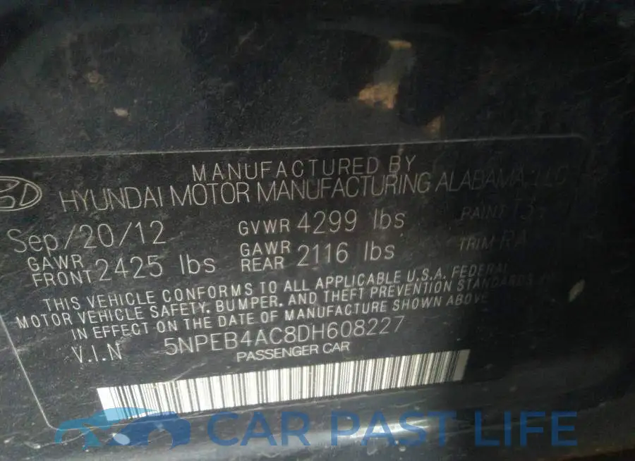 5NPEB4AC8DH608227# 9