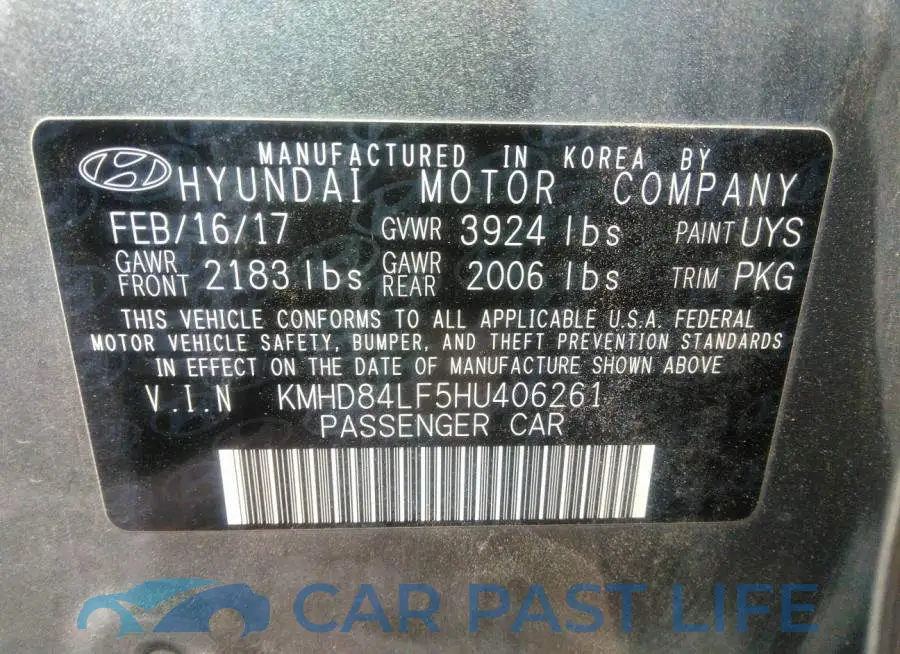KMHD84LF5HU406261# 9