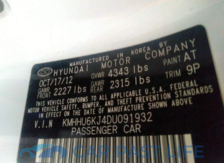 KMHHU6KJ4DU091932# 9