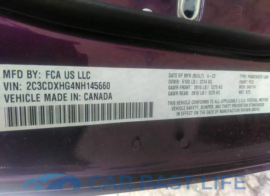 2C3CDXHG4NH145660# 9