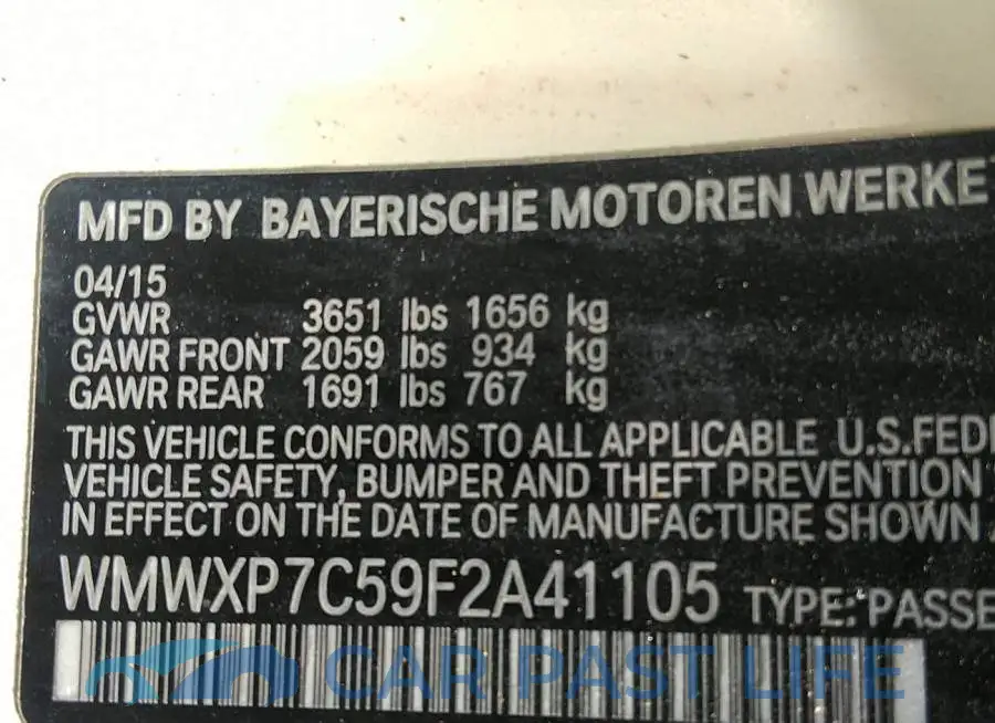 WMWXP7C59F2A41105# 9