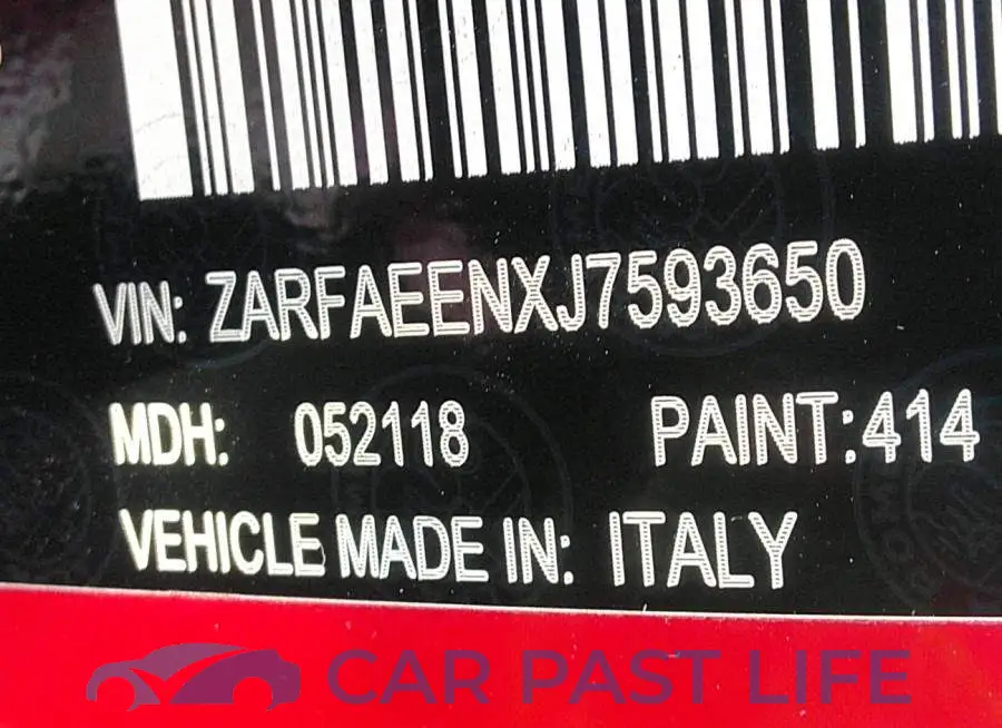 ZARFAEENXJ7593650# 9