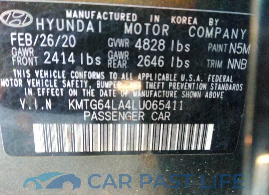 KMTG64LA4LU065411# 9