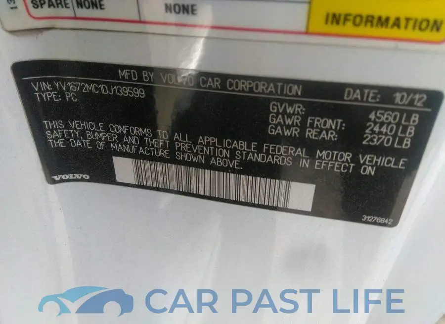 YV1672MC1DJ139599# 9