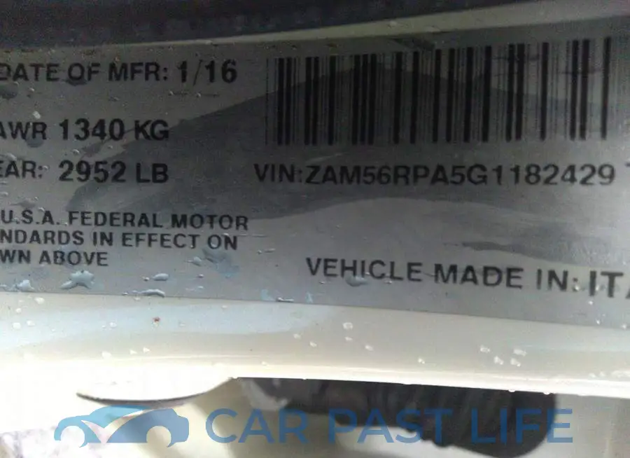 ZAM56RPA5G1182429# 9