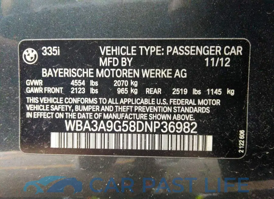 WBA3A9G58DNP36982# 9