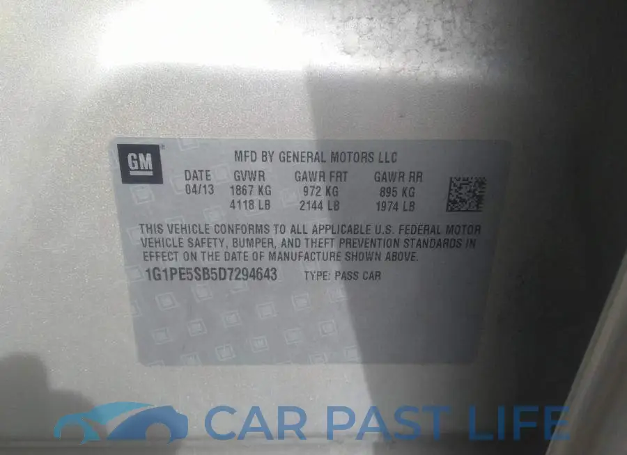 1G1PE5SB5D7294643# 9