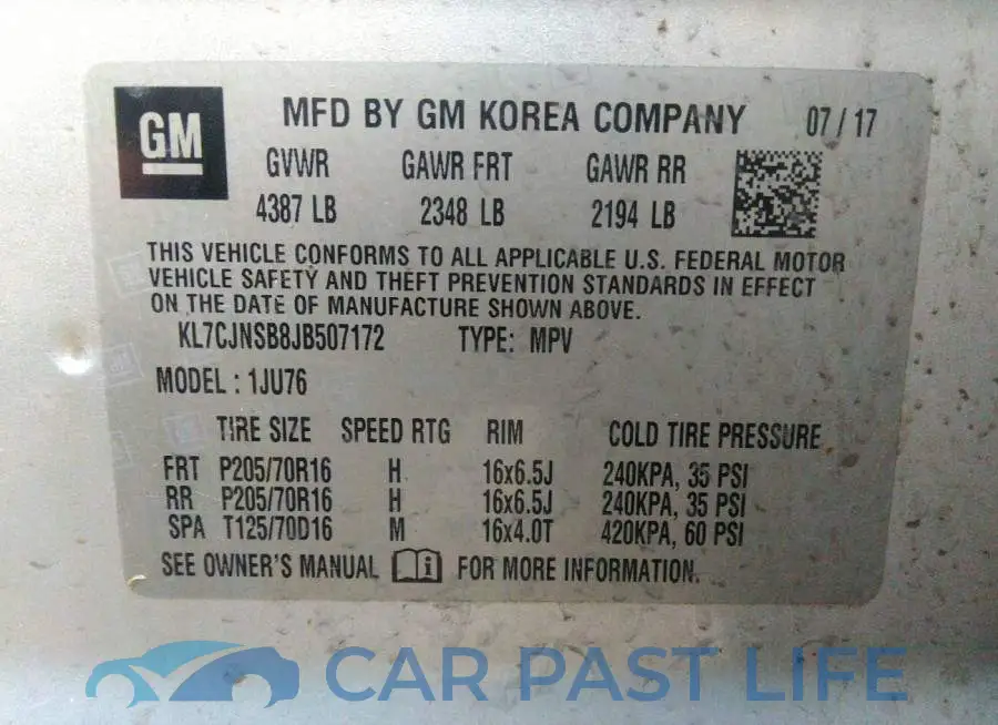KL7CJNSB8JB507172# 9