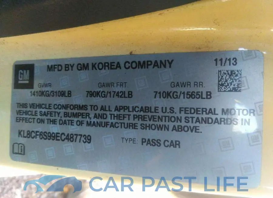 KL8CF6S99EC487739# 9