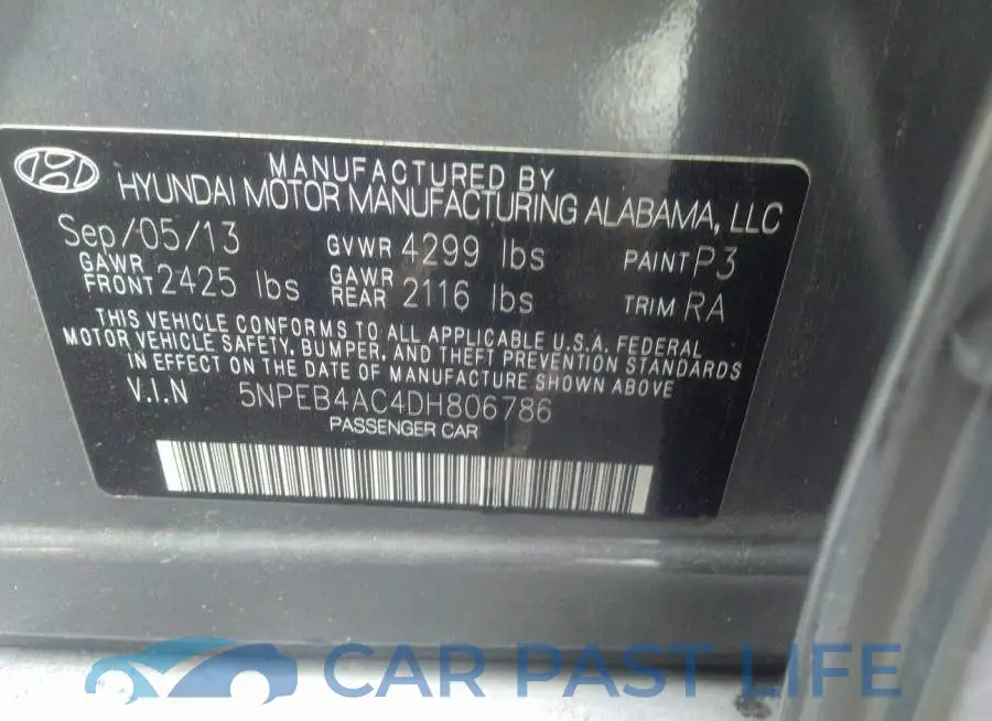 5NPEB4AC4DH806786# 9