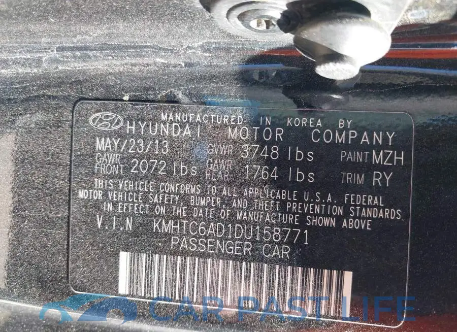 KMHTC6AD1DU158771# 9