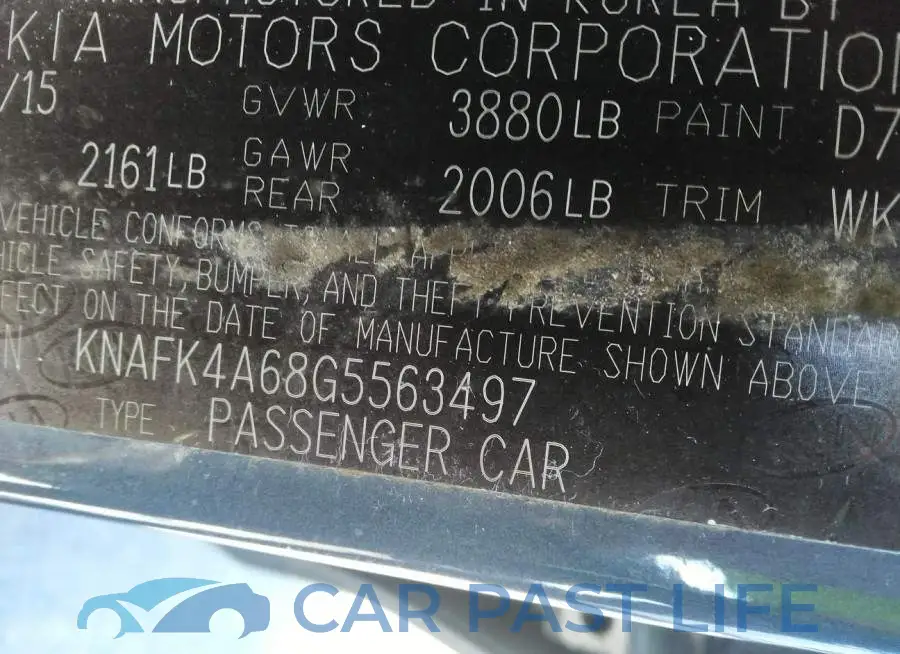 KNAFK4A68G5563497# 9
