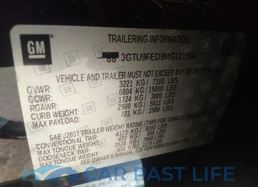 3GTU9FED9MG131984# 9