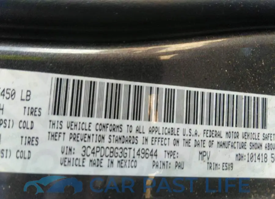 3C4PDCBG3GT149644# 9