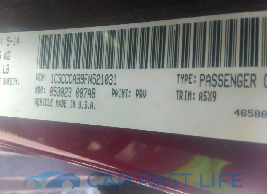 1C3CCCAB9FN521031# 9
