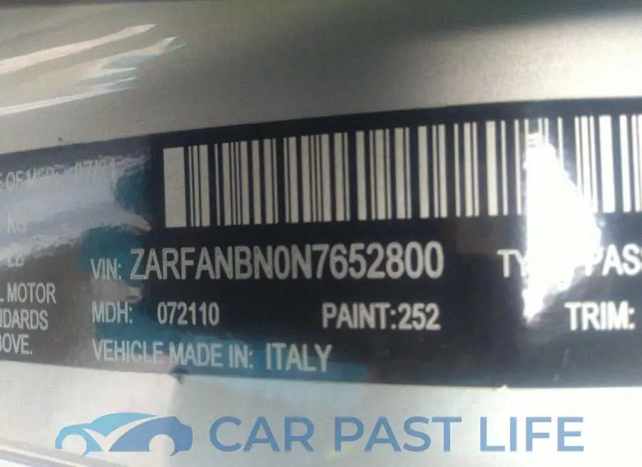 ZARFANBN0N7652800# 9