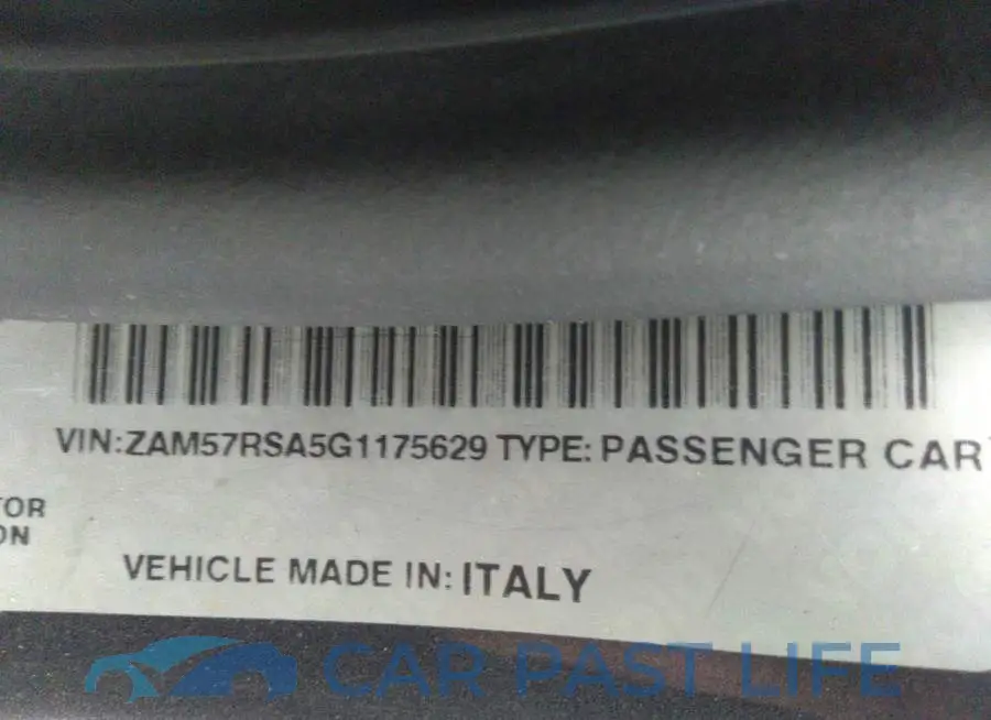 ZAM57RSA5G1175629# 9