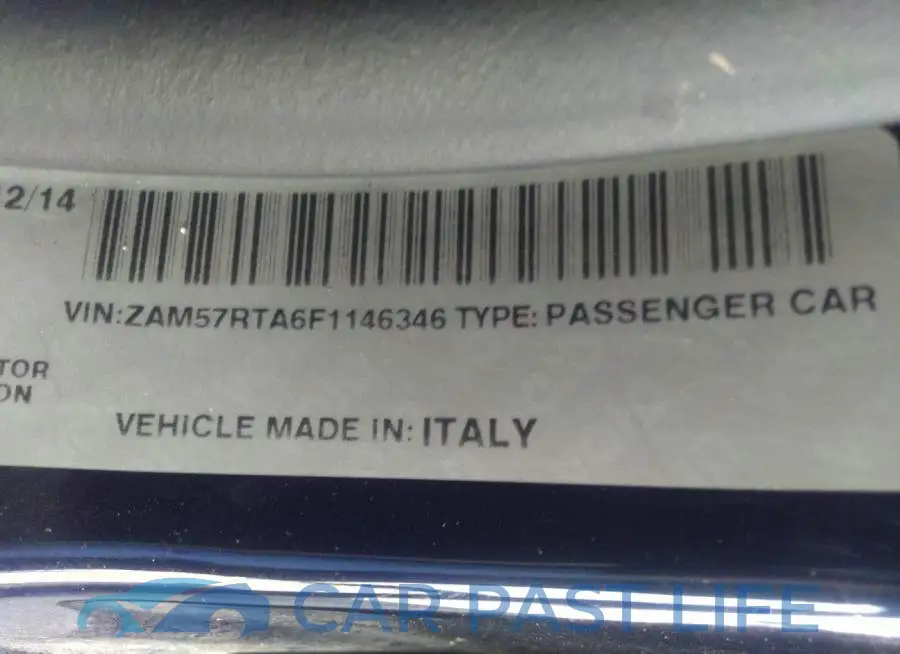 ZAM57RTA6F1146346# 9