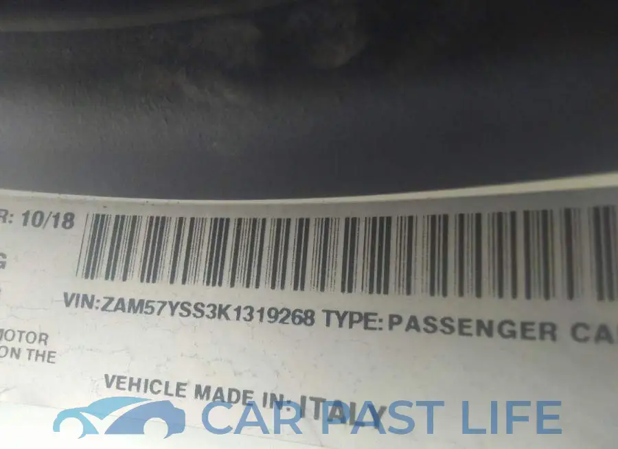 ZAM57YSS3K1319268# 9