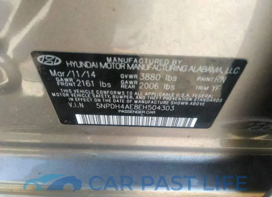 5NPDH4AE8EH504303# 9