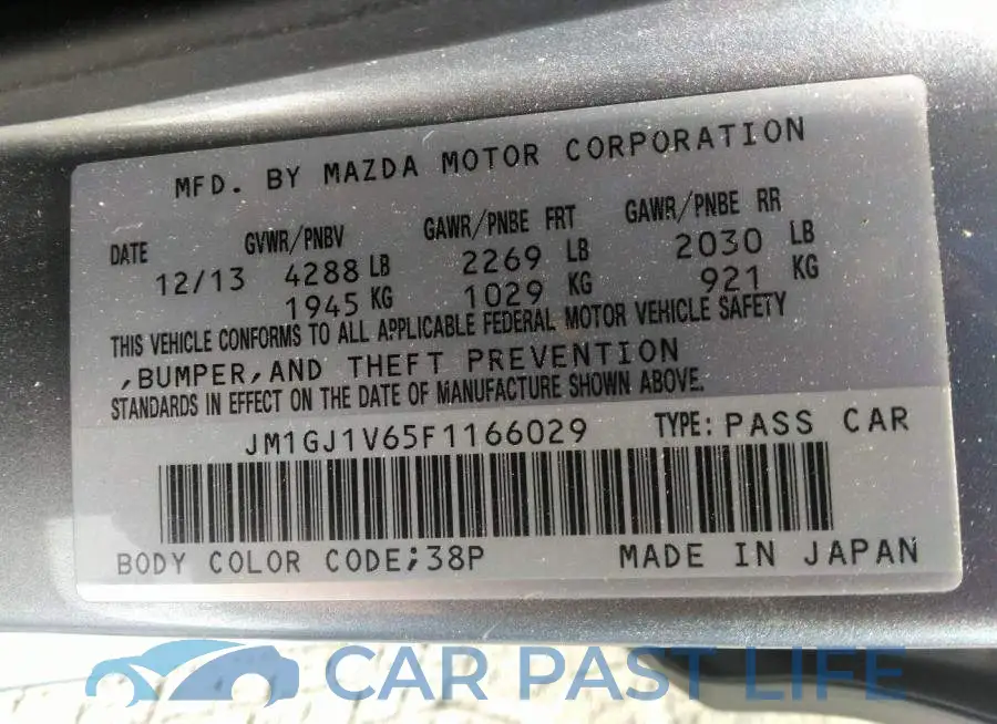 JM1GJ1V65F1166029# 9