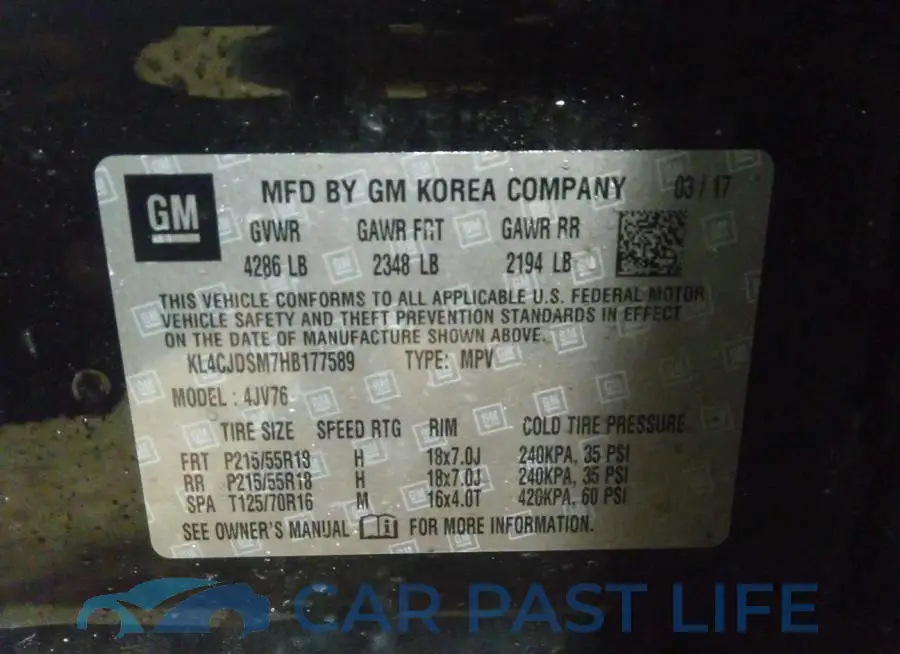 KL4CJDSM7HB177589# 9