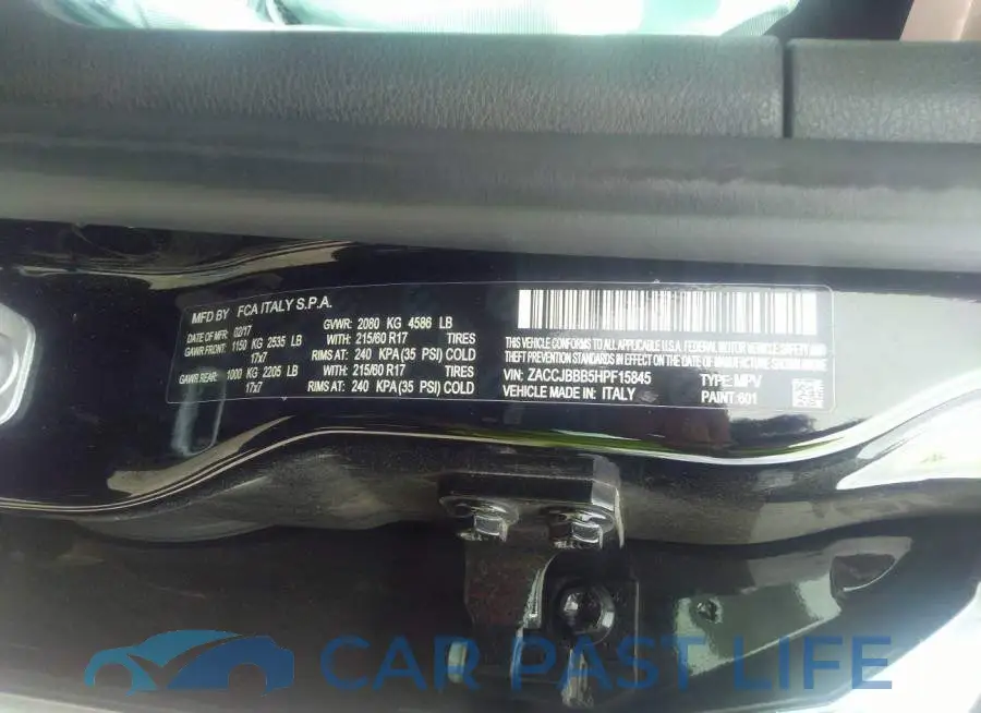 ZACCJBBB5HPF15845# 9
