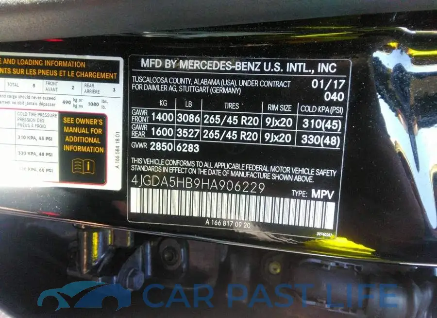 4JGDA5HB9HA906229# 9