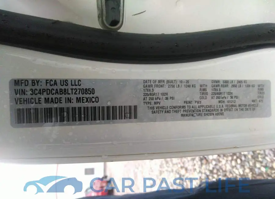 3C4PDCAB8LT270850# 9