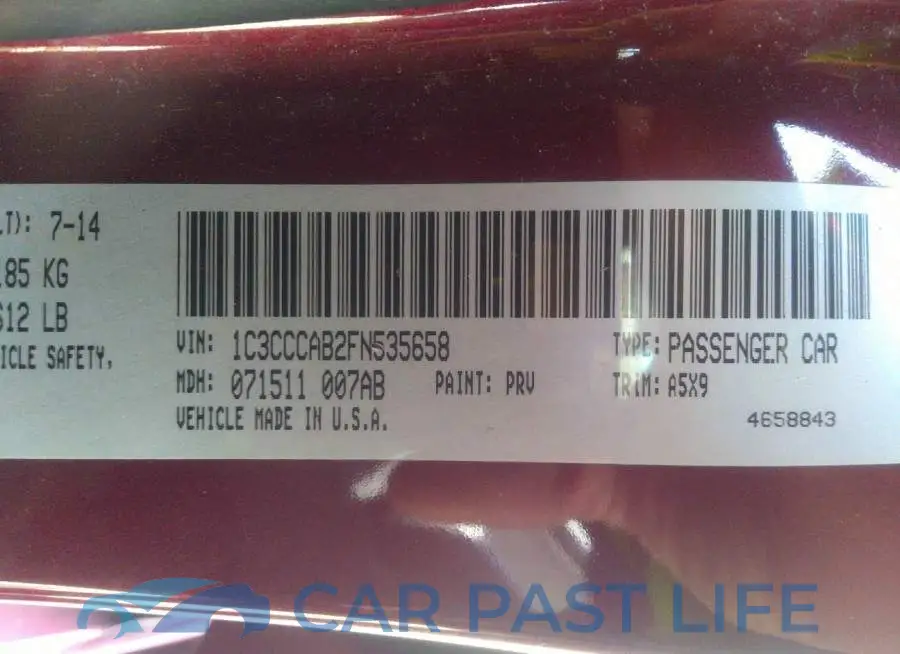 1C3CCCAB2FN535658# 9