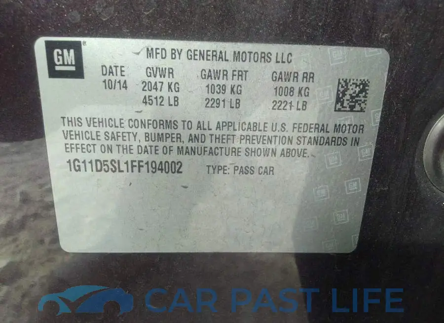 1G11D5SL1FF194002# 9
