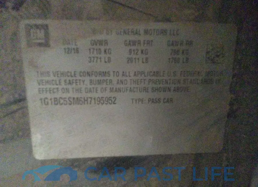 1G1BC5SM6H7195952# 9