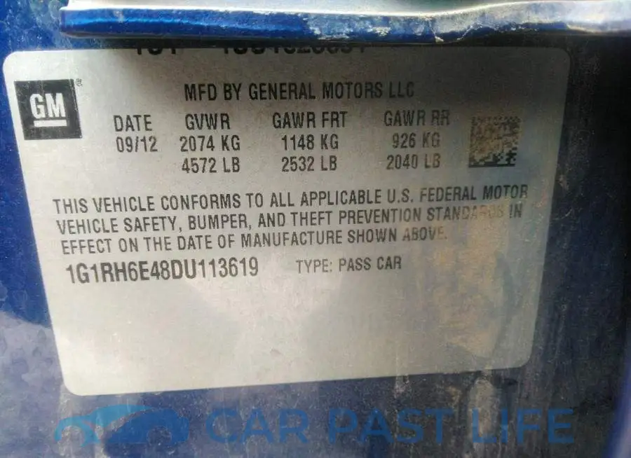 1G1RH6E48DU113619# 9