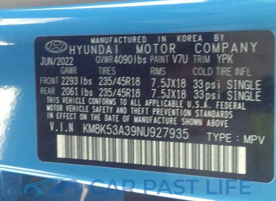 KM8K53A39NU927935# 9