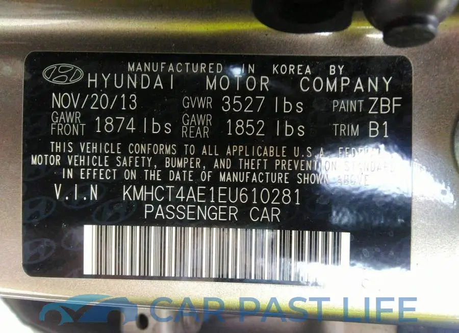 KMHCT4AE1EU610281# 9